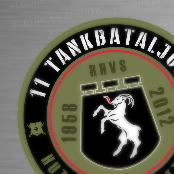 11-Tankbataljon-rond2 sticker 11 tankbataljon