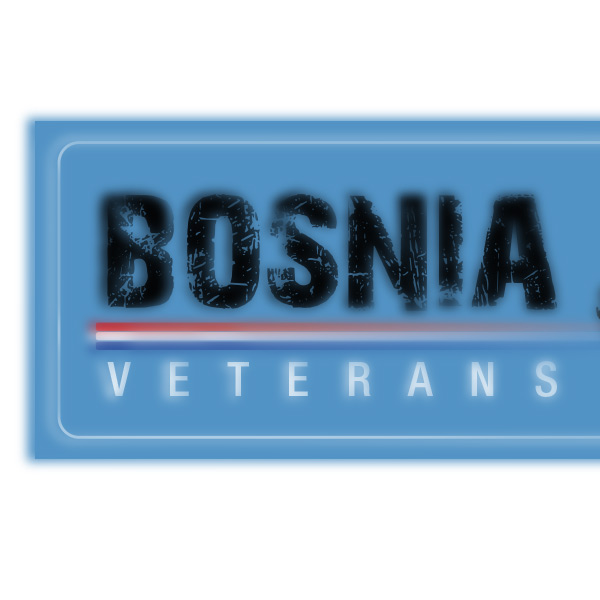 Bosnie-veteraan-rechthoek-2 BOSNIË Veteraan Sticker (VN, rechthoek) - Afbeelding 2