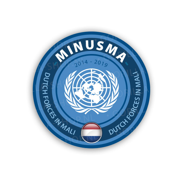 MINUSMA-blauw-rond Mali sticker