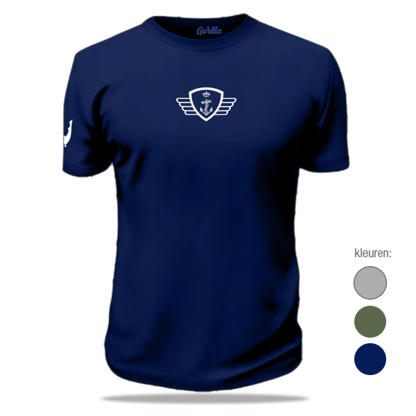 Veteraan-VRIJHEID-T-shirt-borst-navy veteraan t-shirt