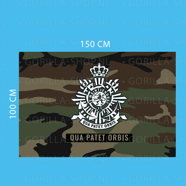 Vlag-Mariniers-2 Korps Mariniers - Vlag (woodland camo) - Afbeelding 2