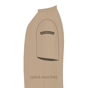 mouw links van mariniers t-shirt